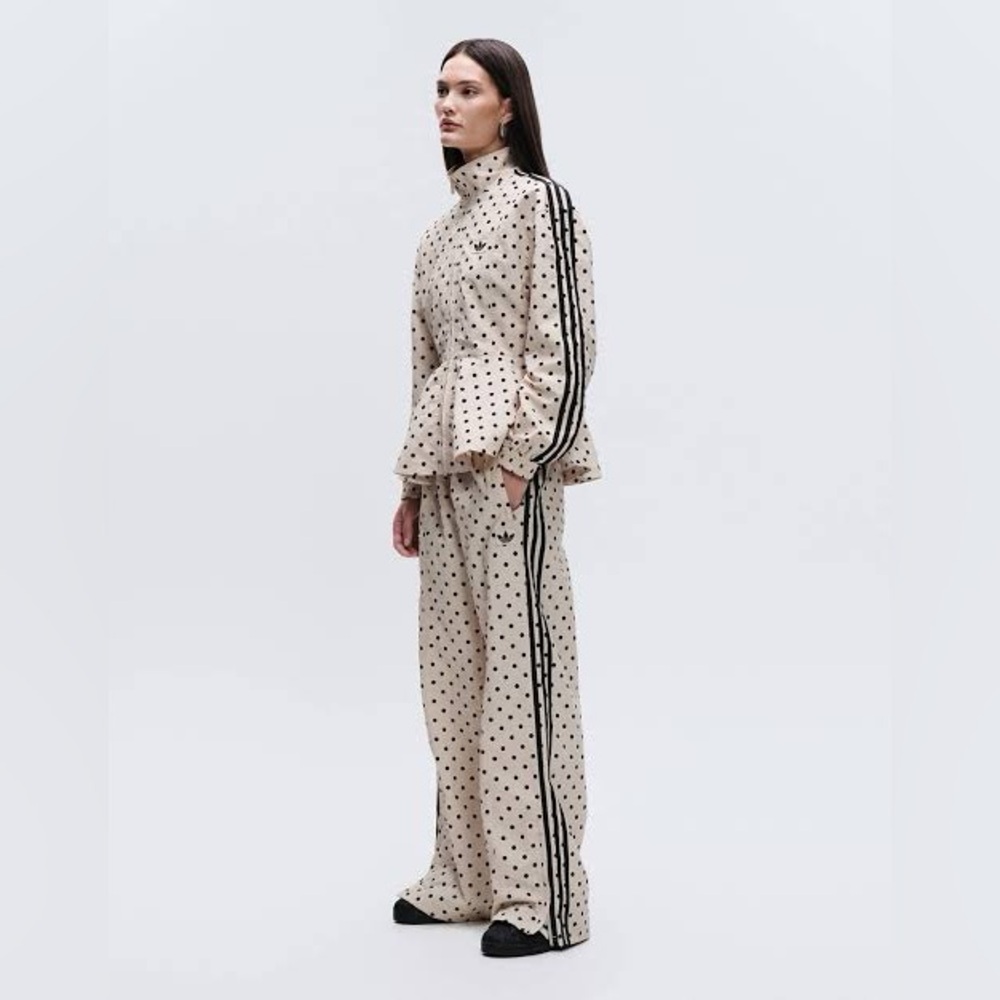 ADIDAS X ASOS COLLAB Polka Dot Track Pants Stone Small NWT - Picture 3 of 3